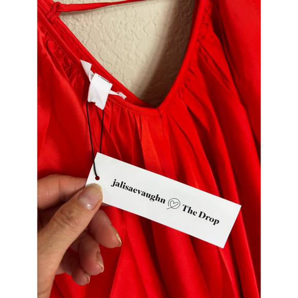 Women's The Drop Fiesta Size Cowl Dress Red Size M - Picture 6 of 8